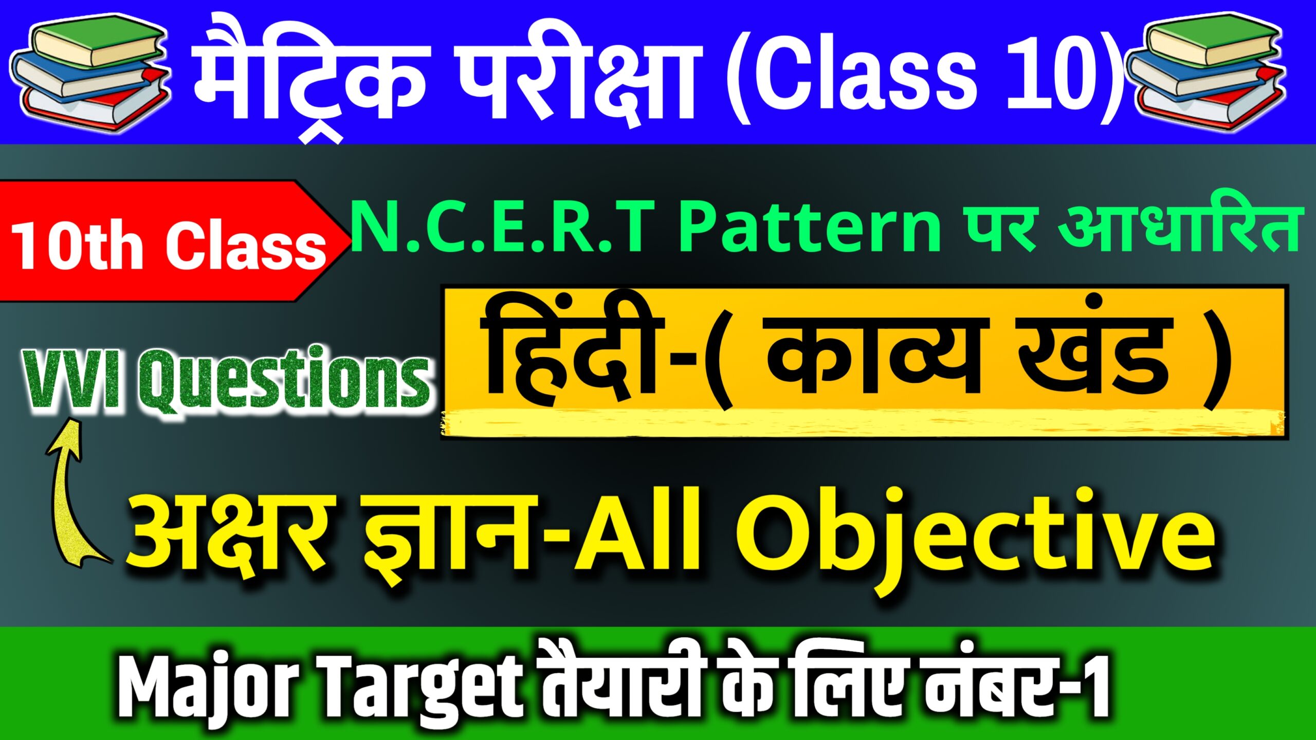अक्षर ज्ञान Hindi Objective