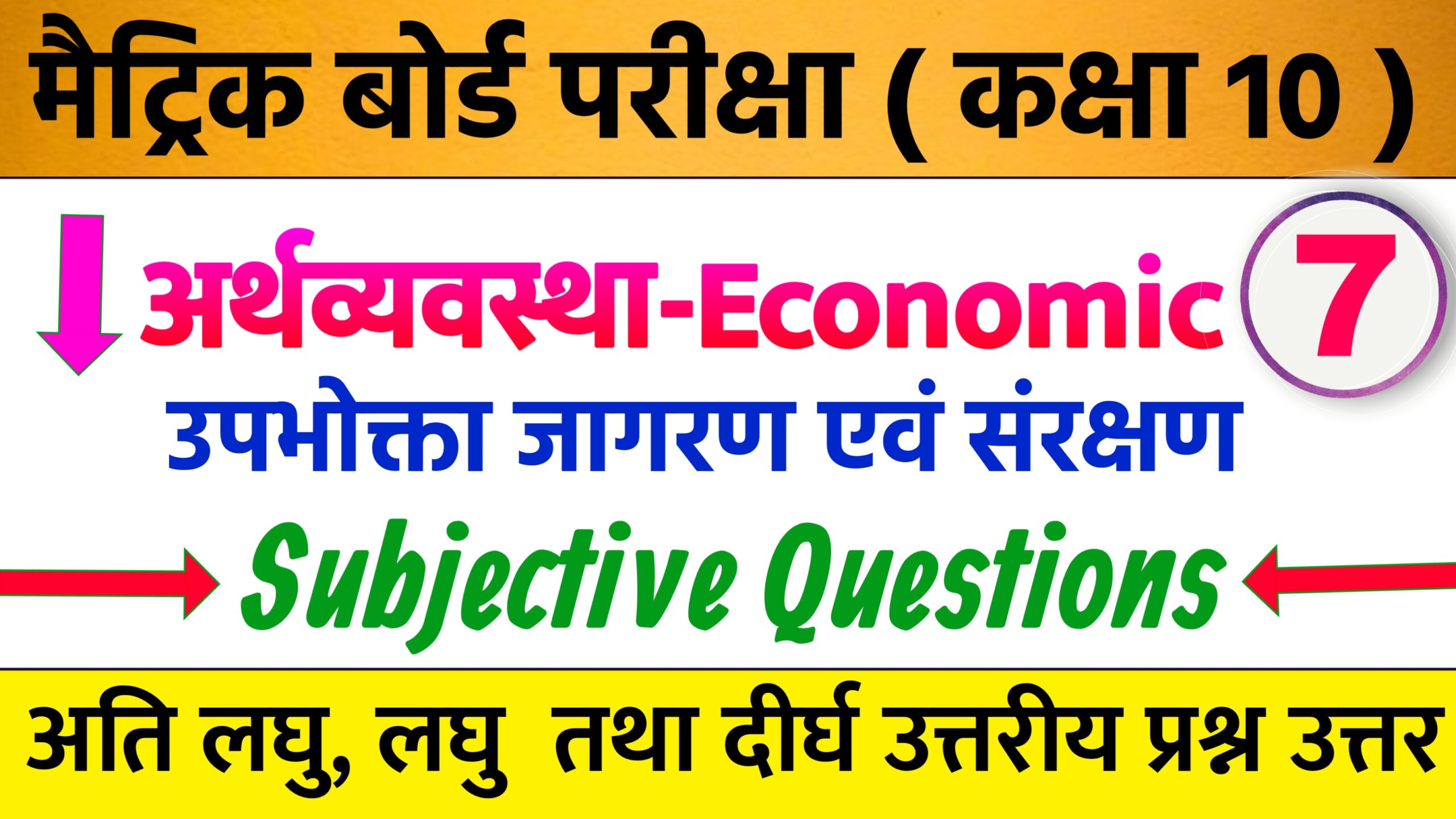उपभोक्ता जागरण एवं संरक्षण का सब्जेक्टिव क्वेश्चन आंसर ( Upabhokta Jaagaran evan Sanrakshan Subjective Question Answer )